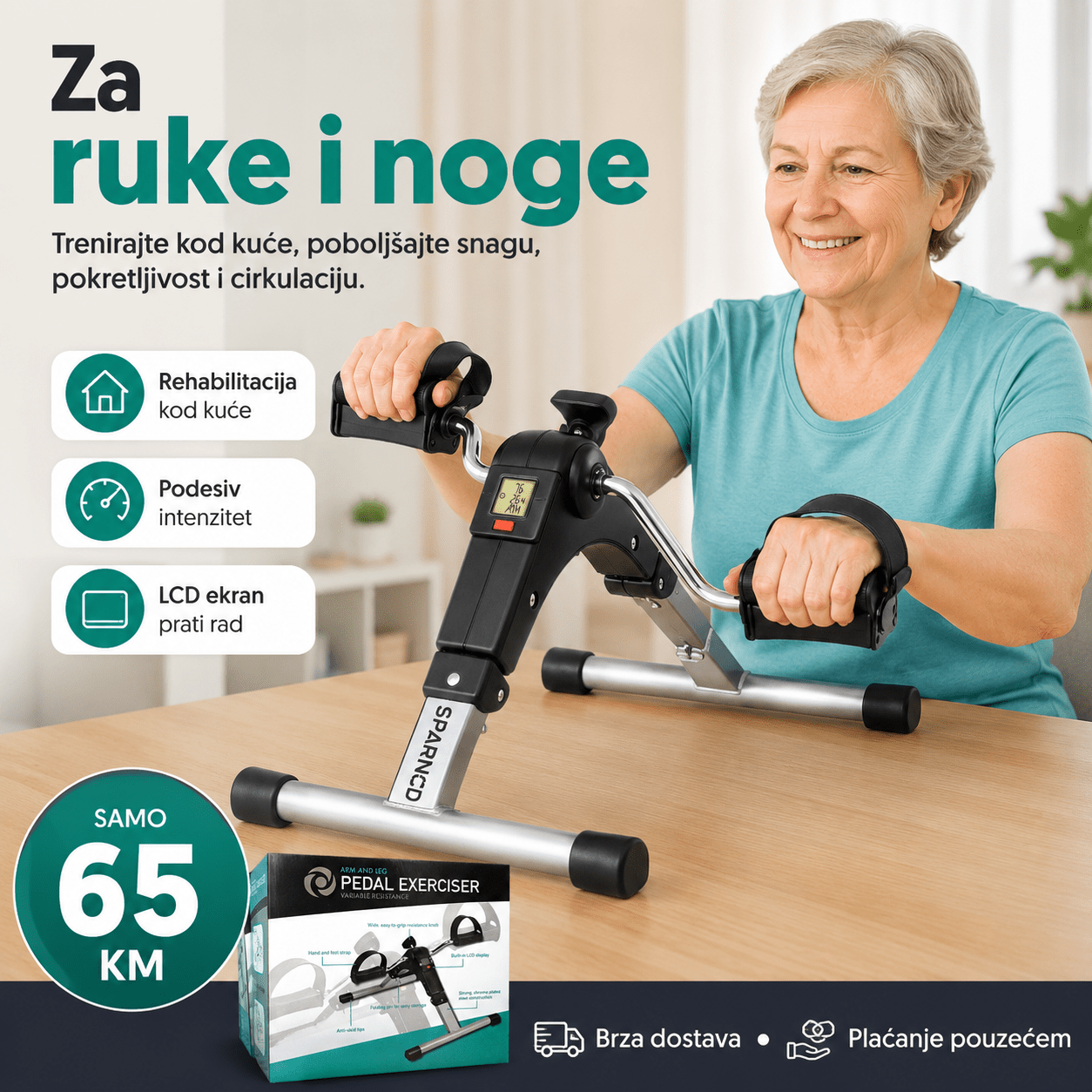 Pedalni Trenažer za Ruke i Noge – – – slika 5