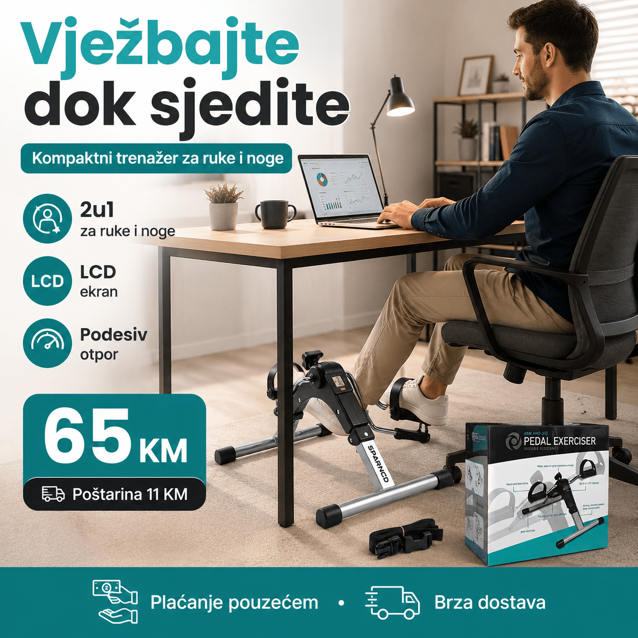 Pedalni Trenažer za Ruke i Noge – – – slika 4