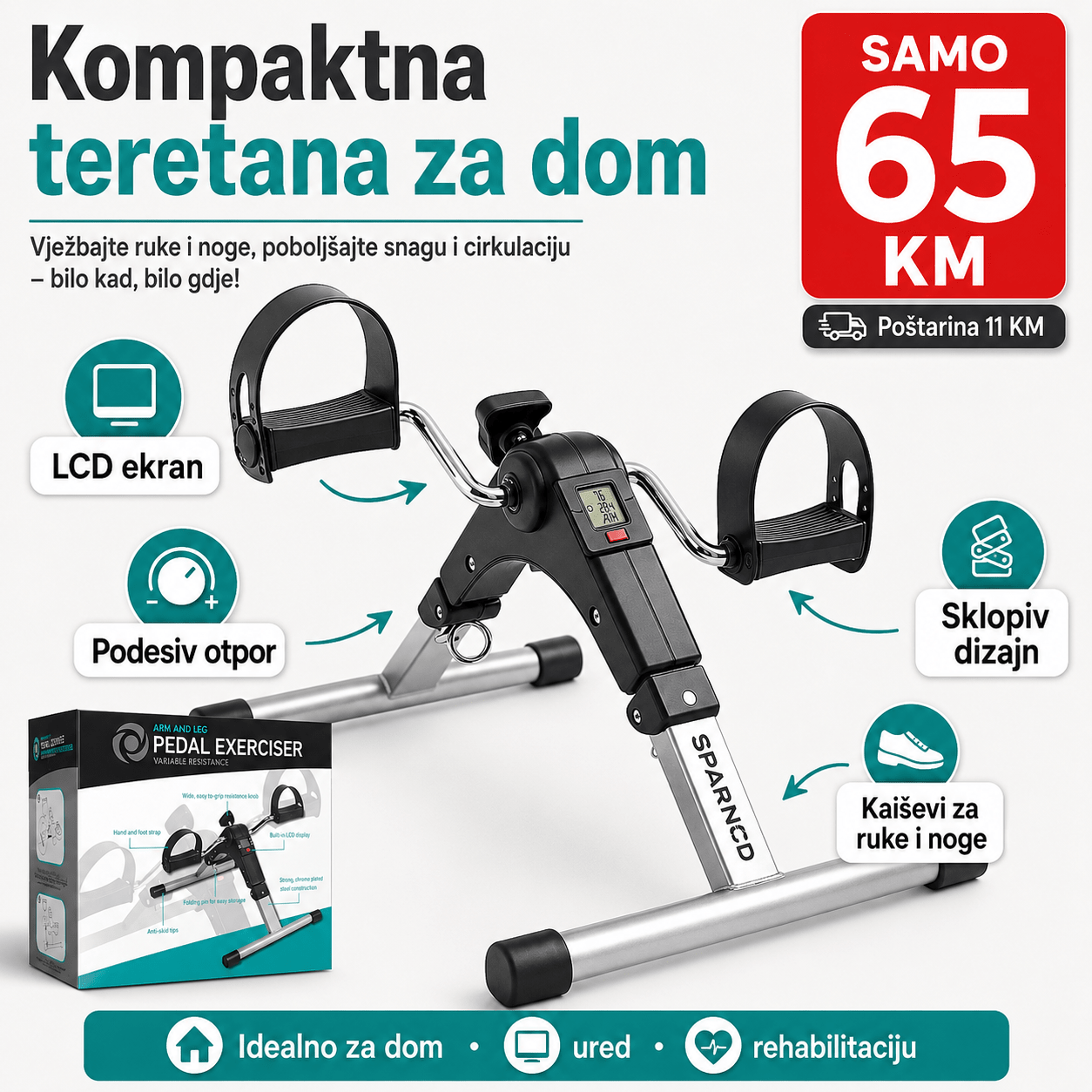 Pedalni Trenažer za Ruke i Noge – – – slika 2