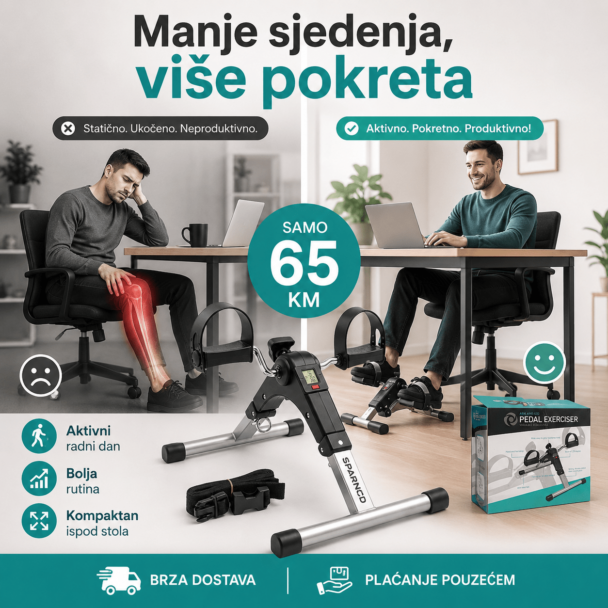 Pedalni Trenažer za Ruke i Noge – – – slika 3