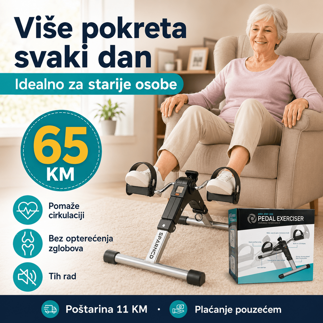 Pedalni Trenažer za Ruke i Noge – – – slika 1