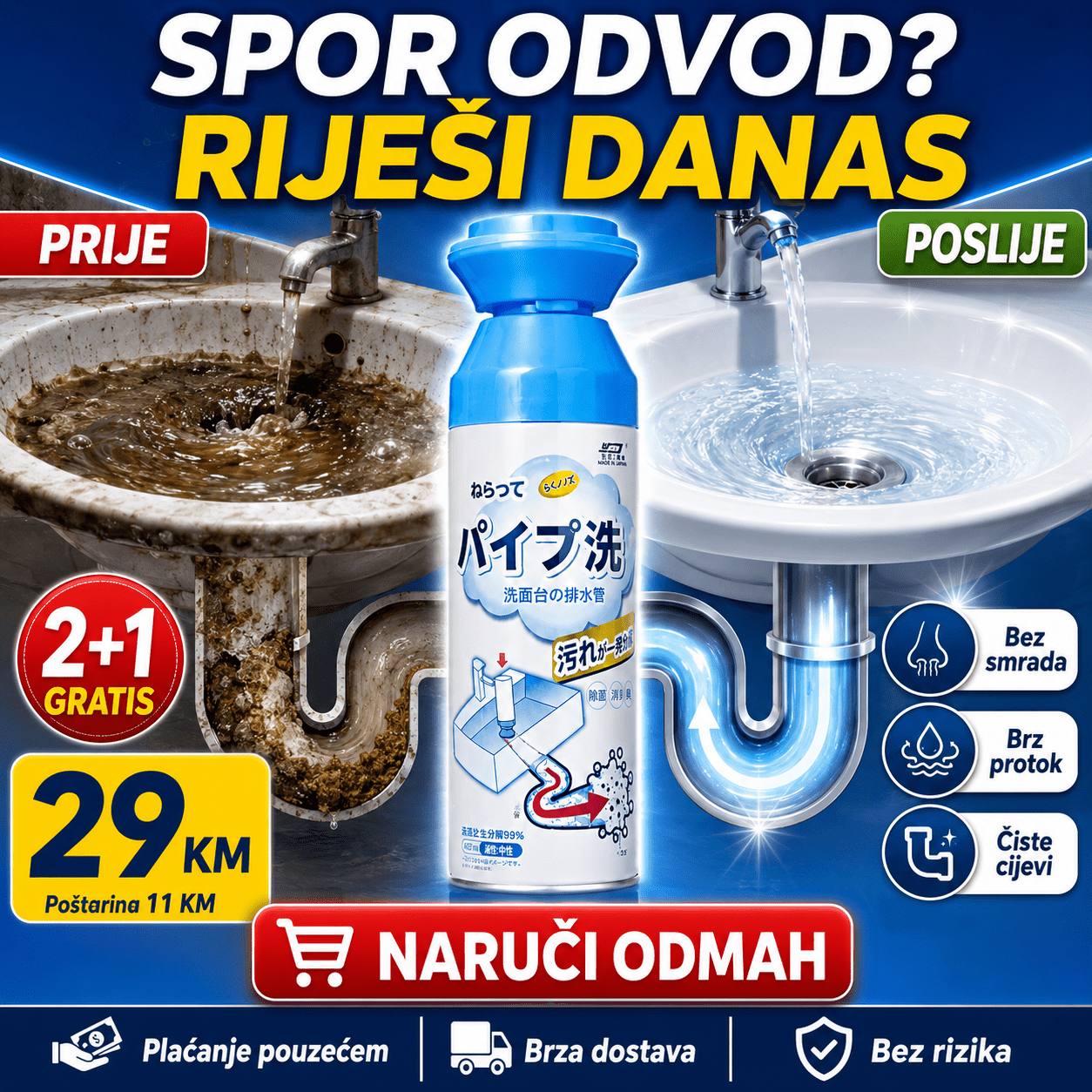 Pjena za Čišćenje Odvoda – – – slika 4