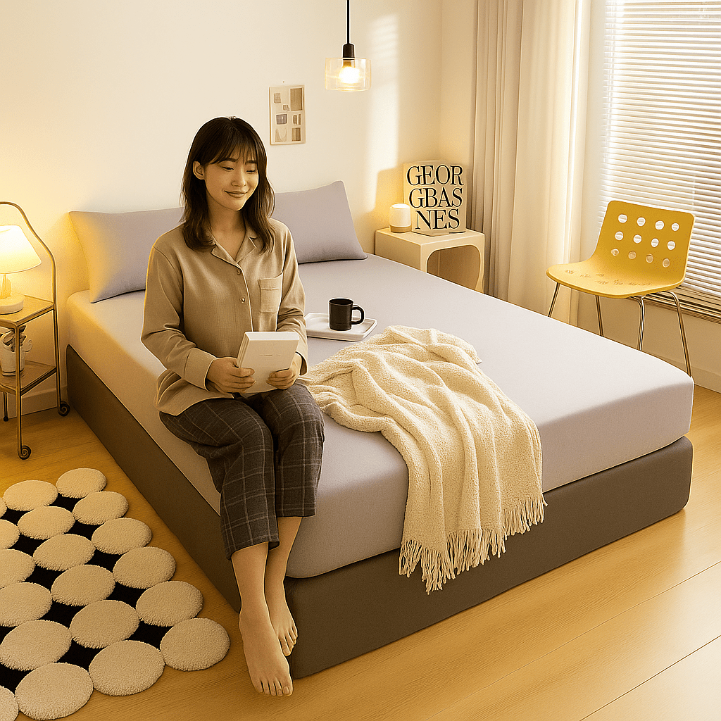 Plahte za krevet s gumicom – – Siva 220x240 cm – slika 30