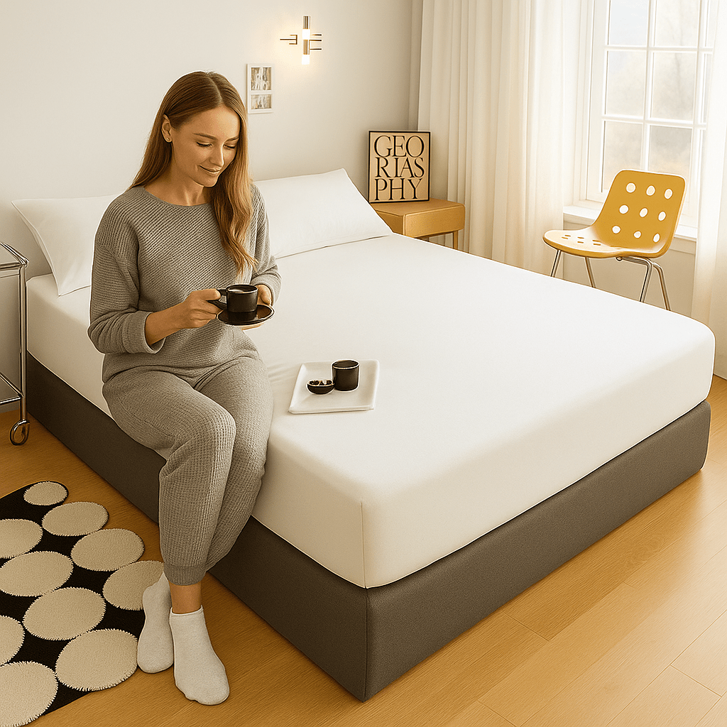 Plahte za krevet s gumicom – – Siva 220x240 cm – slika 12