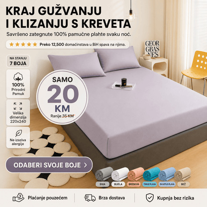 Plahte za krevet s gumicom – Posteljina i Spavaća Soba – Siva 220x240 cm – slika 3