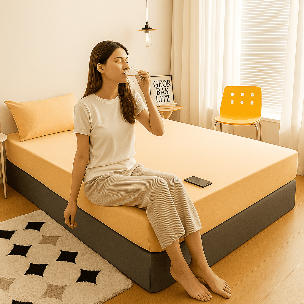 Plahte za krevet s gumicom – – Siva 220x240 cm – slika 15