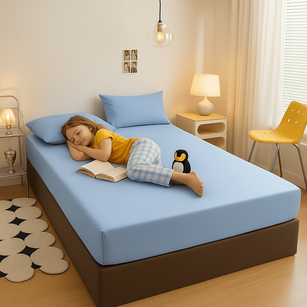 Plahte za krevet s gumicom – – Siva 220x240 cm – slika 18