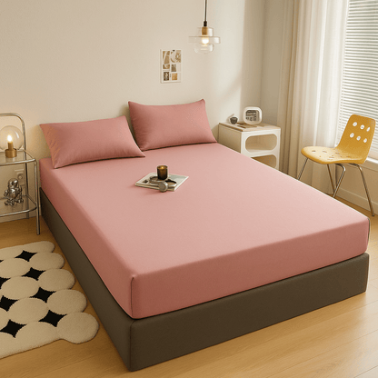 Plahte za krevet s gumicom - Plahte za krevet s gumicom – – Breskva 220x240 cm – slika 6