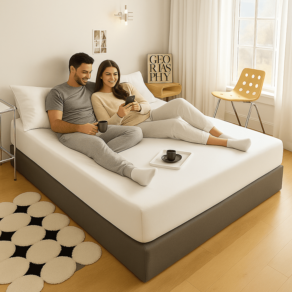 Plahte za krevet s gumicom – – Siva 220x240 cm – slika 11