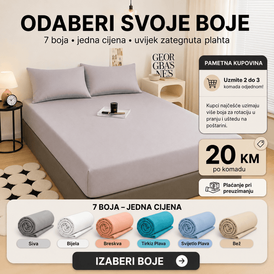 Plahte za krevet s gumicom – Posteljina i Spavaća Soba – Siva 220x240 cm – slika 1