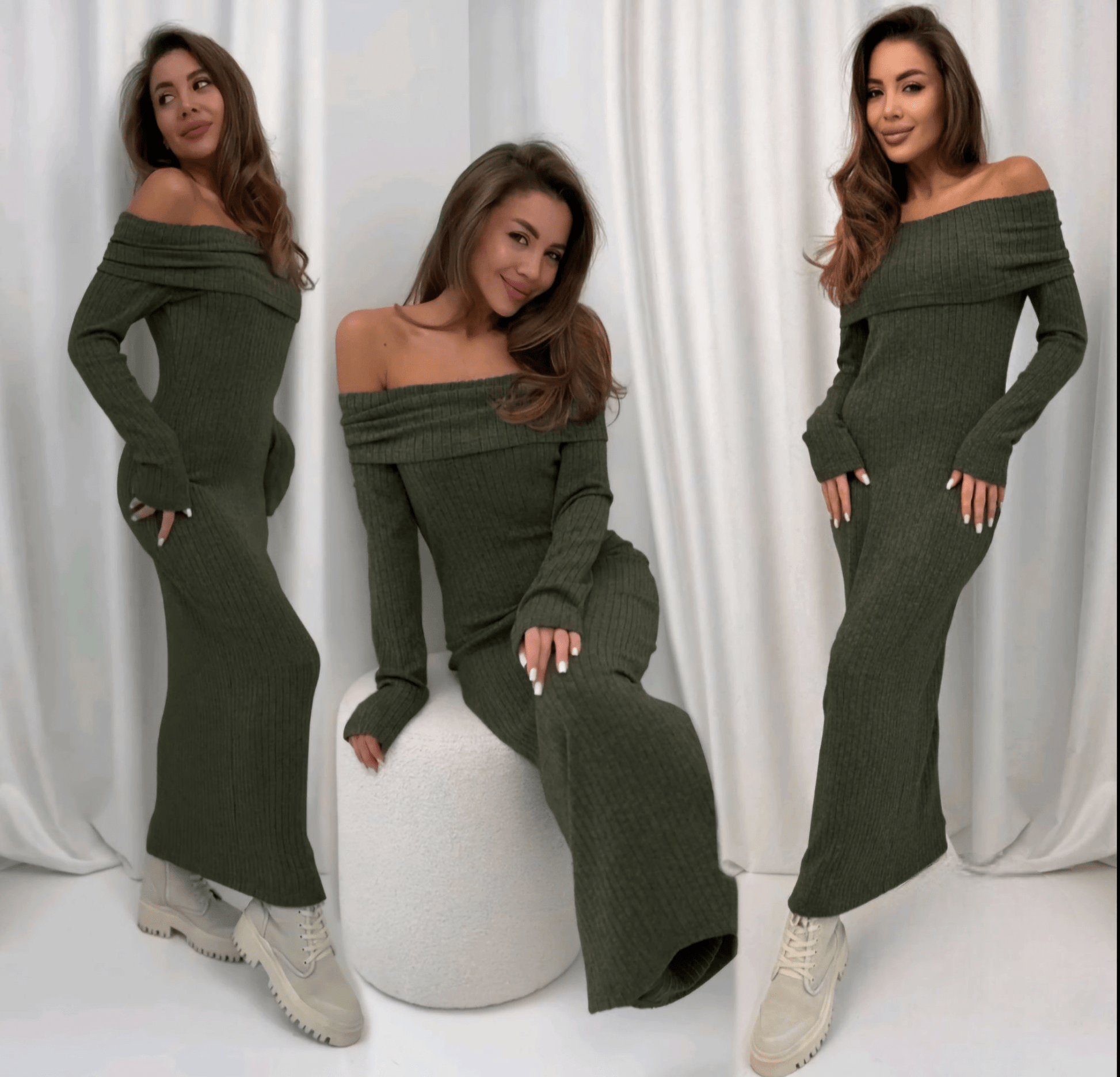 Pletena Off - Shoulder Haljina - SAMO KLIKNI