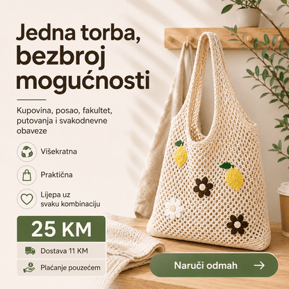 Pletena Torba za Kupovinu – – – slika 6