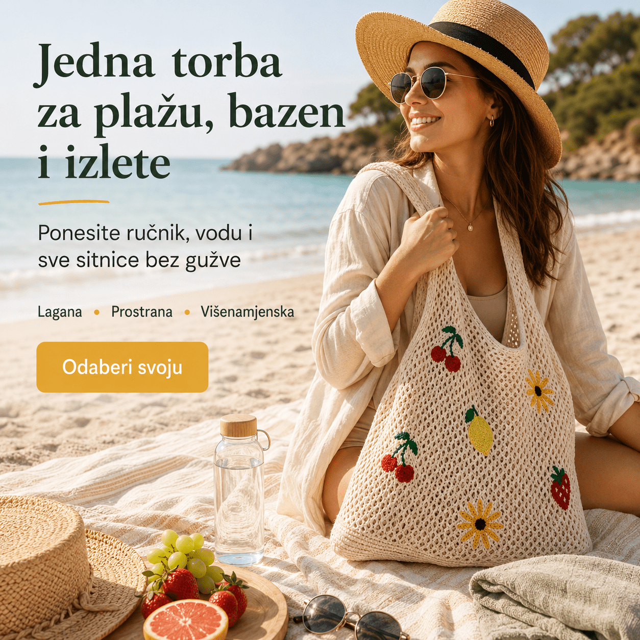 Pletena Torba za Kupovinu – – – slika 4