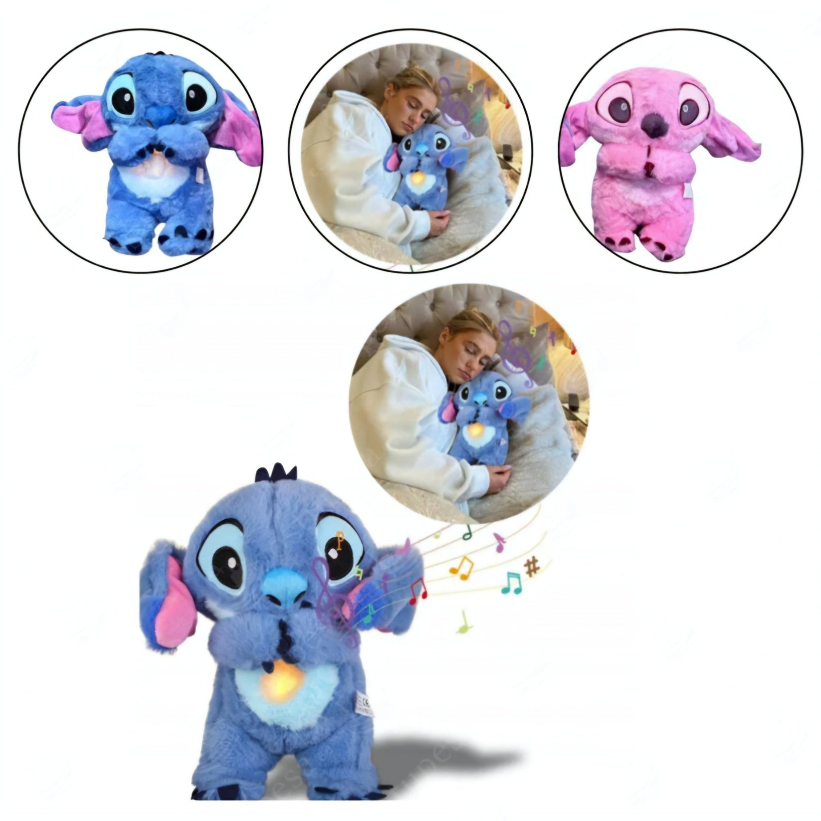 Plišani Stitch koji diše – – Plavi – slika 2