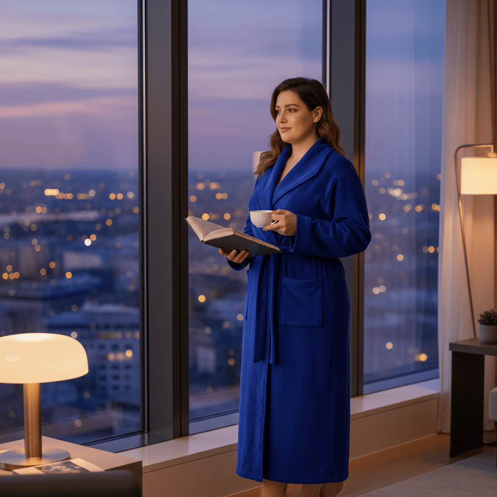 Plus size plišani kućni ogrtači – – Roza - Srce 2XL – slika 18