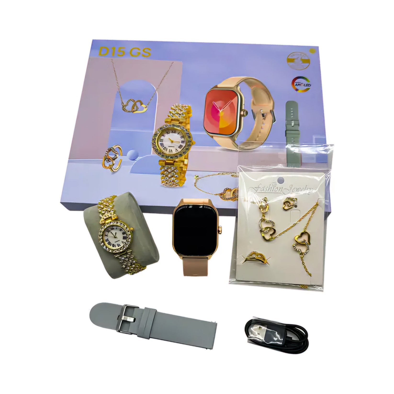 Poklon Set Pametni Sat D15 GS – – Crna – slika 3