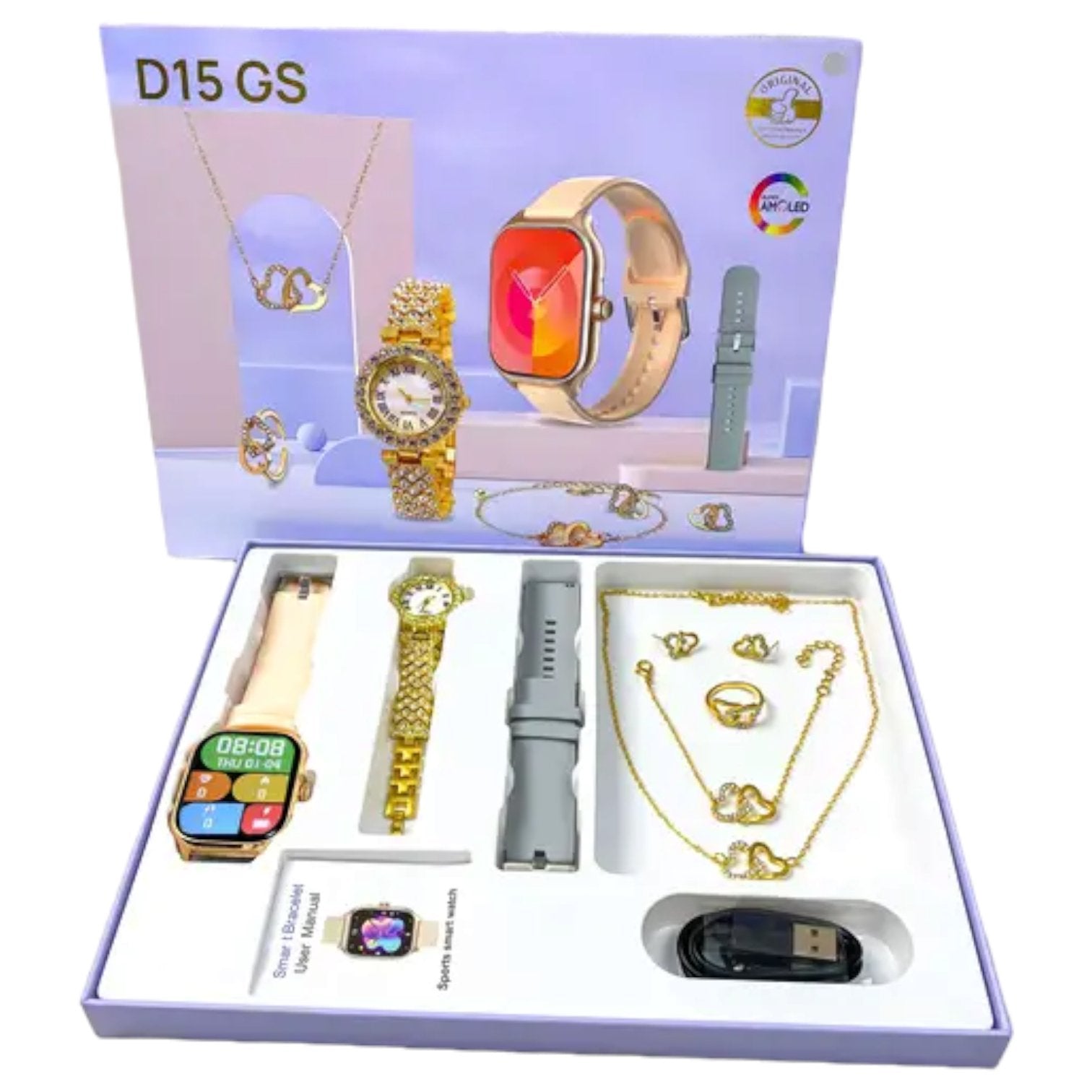 Poklon Set Pametni Sat D15 GS – – Crna – slika 4