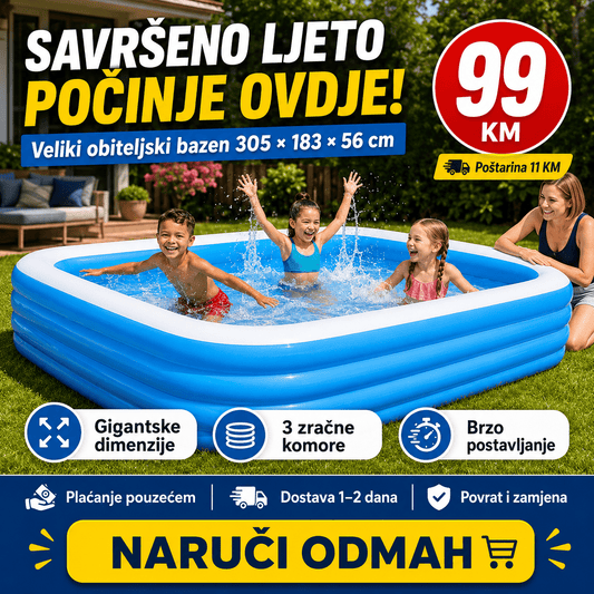 Pravokutni Dječji Bazen 305 × 183 × 56 cm – Bazeni i Ljetna Zabava – – slika 1