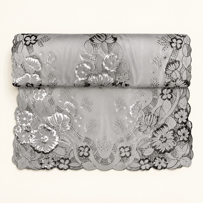 Pravougaoni srebrni nadstolnjaci 60 × 120 cm – set 12 – Pravougaoni srebrni nadstolnjaci u setu 12 – – slika 1