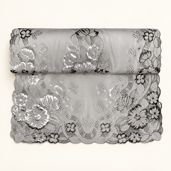 Pravougaoni srebrni nadstolnjaci 60 × 120 cm – set 12