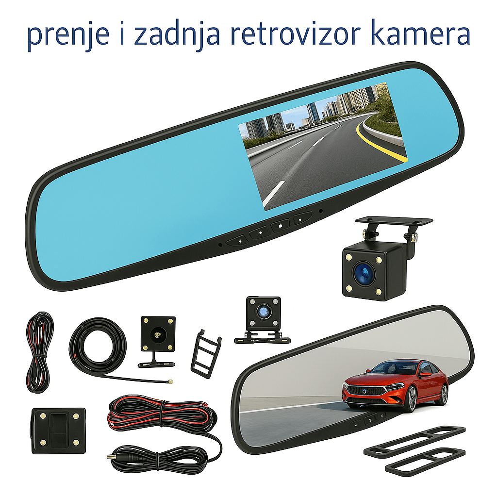 Prednja i Zadnja Retrovizor Kamera - SAMO KLIKNI