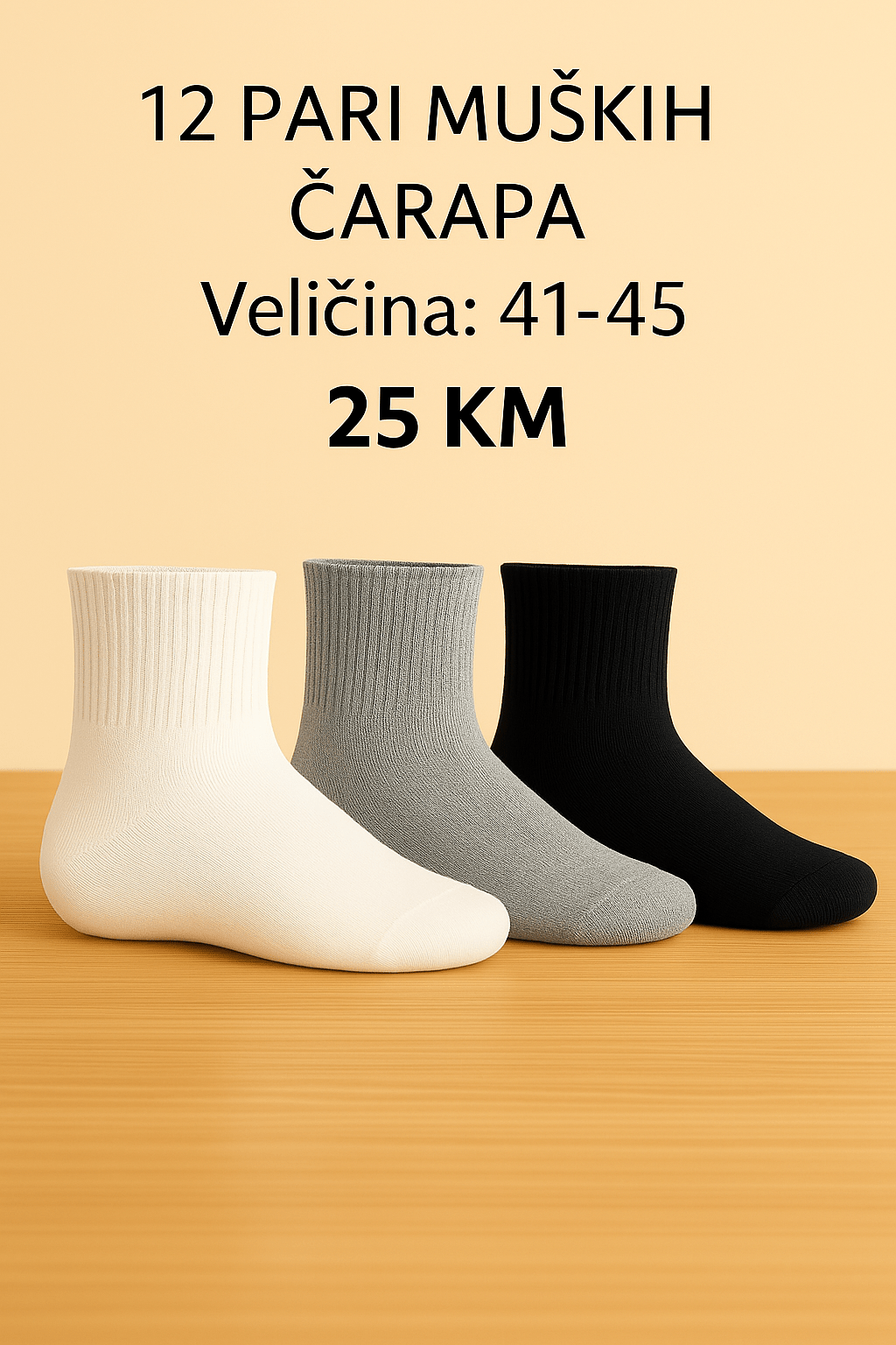 Premium 12‑parni set muških čarapa – – Mix Boja – slika 1