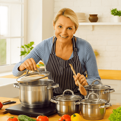 Premium 8 - dijelni set inox šerpi – – – slika 3