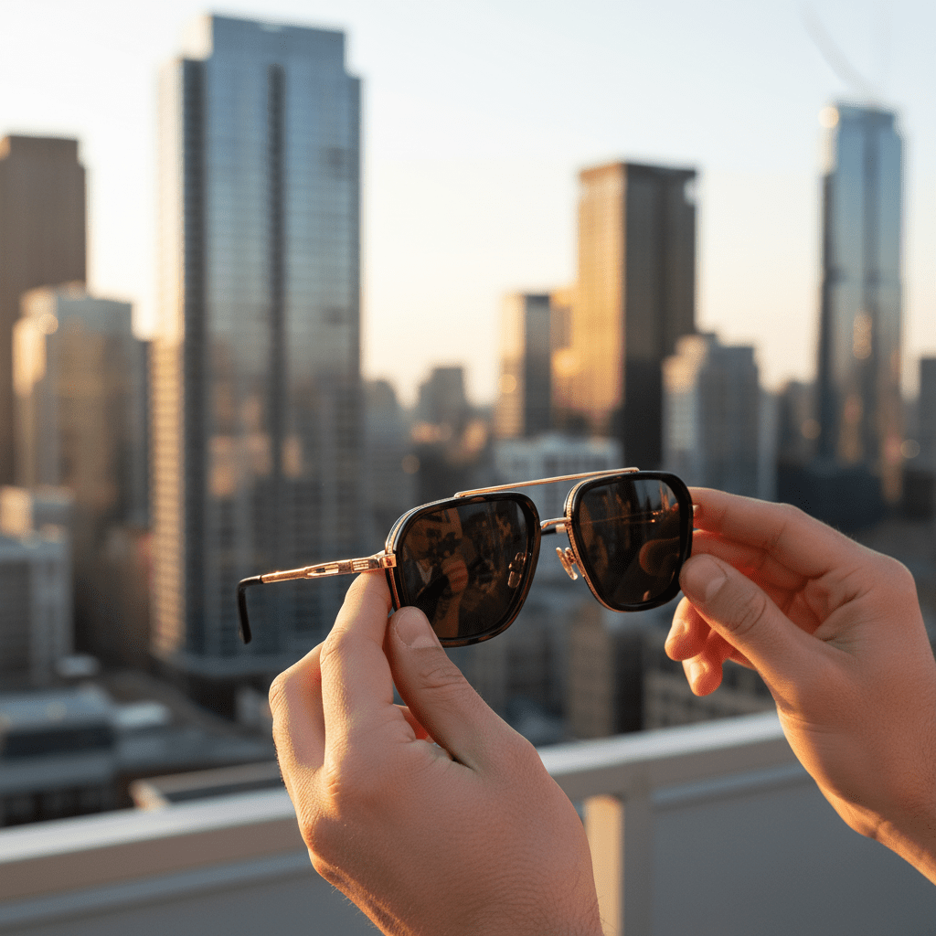 Premium Aviator Sunčane Naočale - Crno Zlatne – – – slika 4