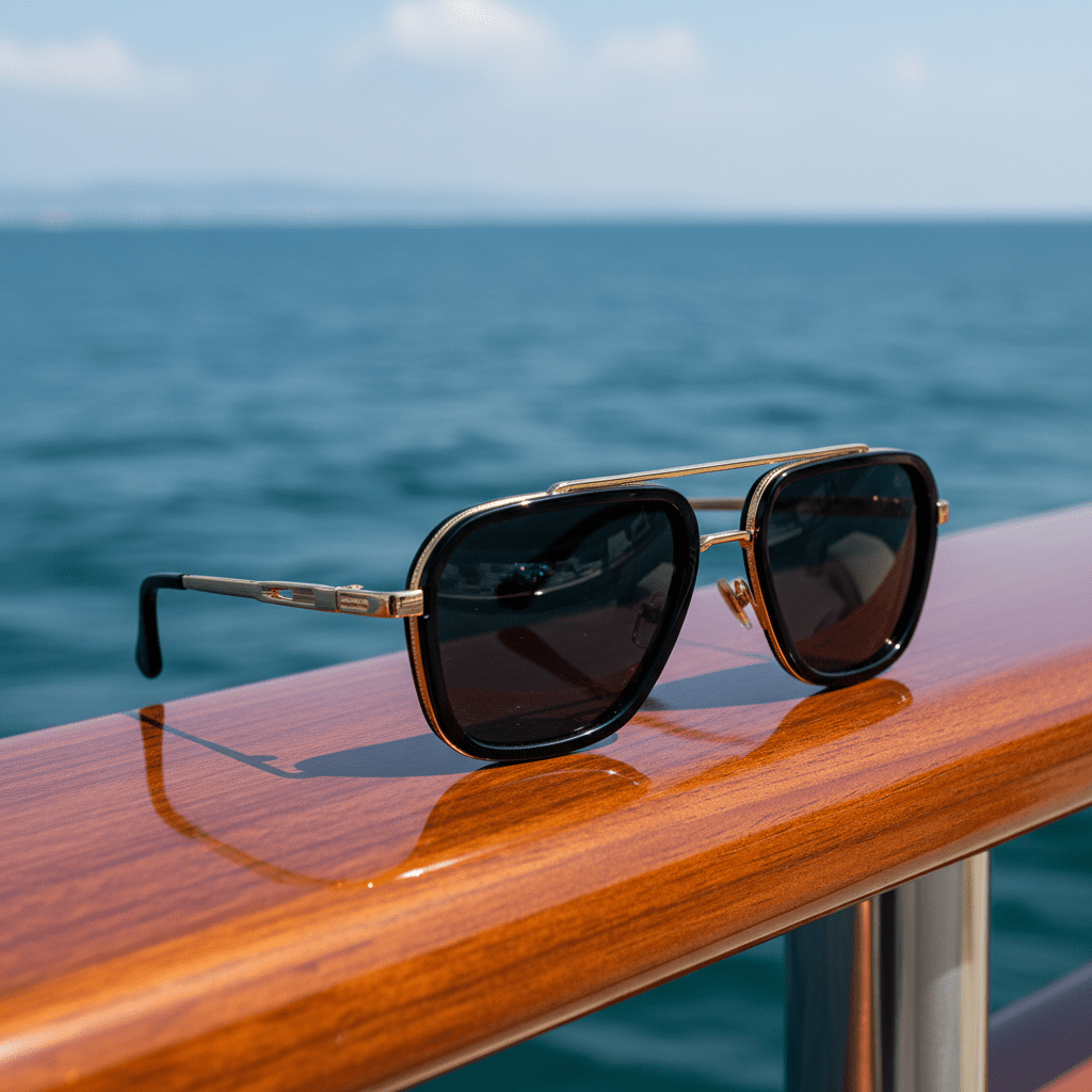 Premium Aviator Sunčane Naočale - Crno Zlatne – – – slika 3