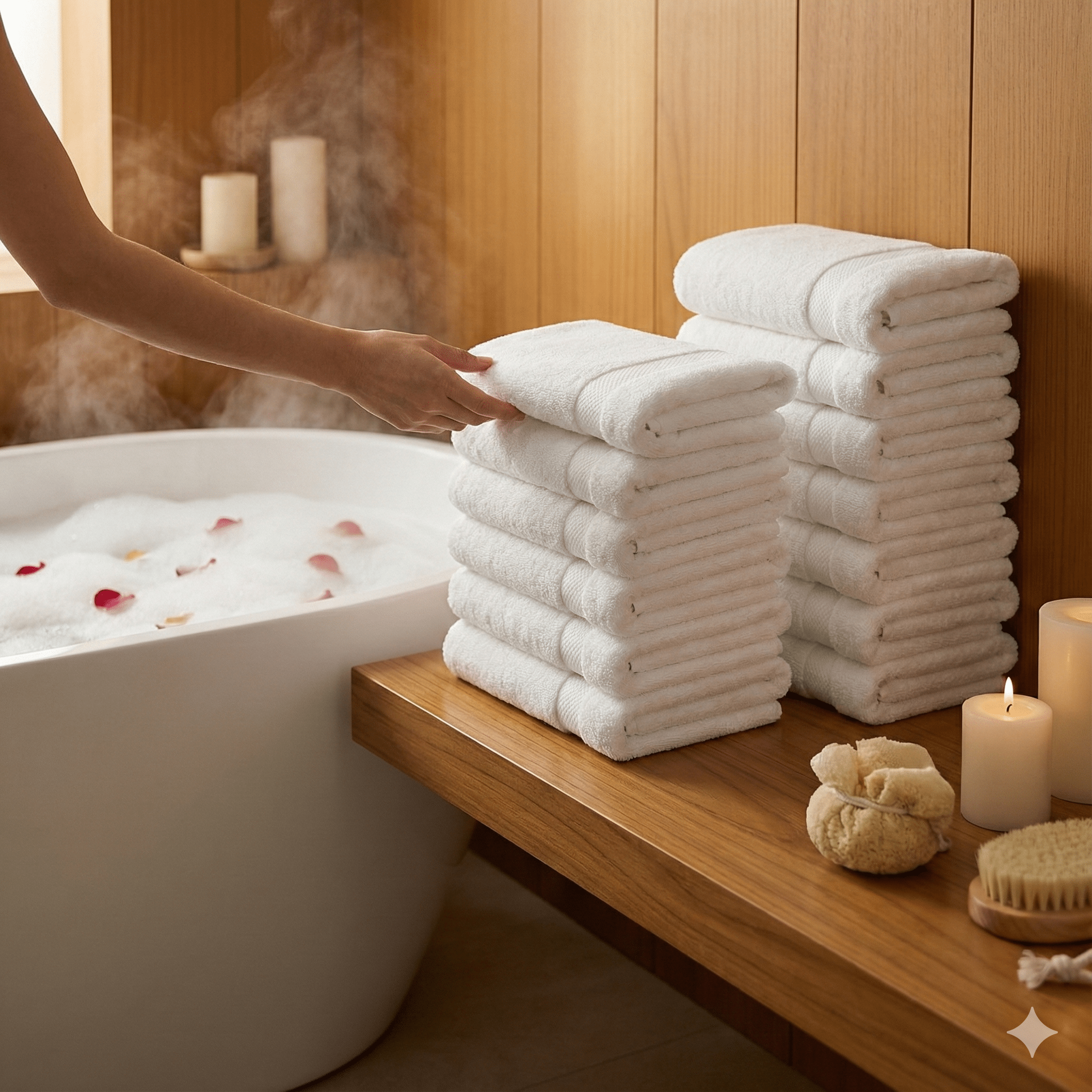 Premium bijeli Turski peškiri – – 12 - dijelni set (50x90cm) – slika 1