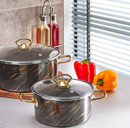Premium granitni set posuđa Netlon – – Crveno - Bijelo – slika 5
