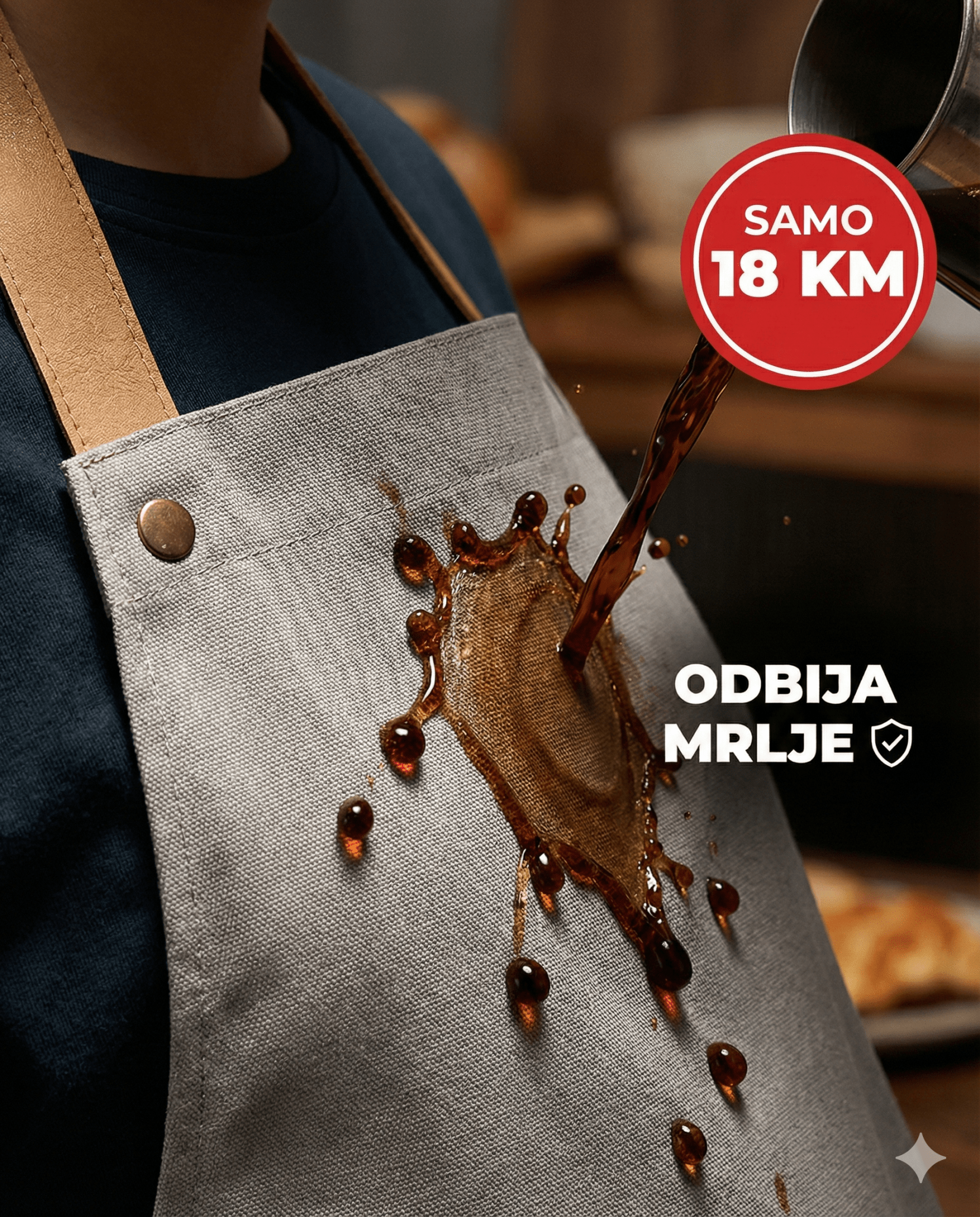 Premium Kuhinjska Kecelje – – Crna – slika 2