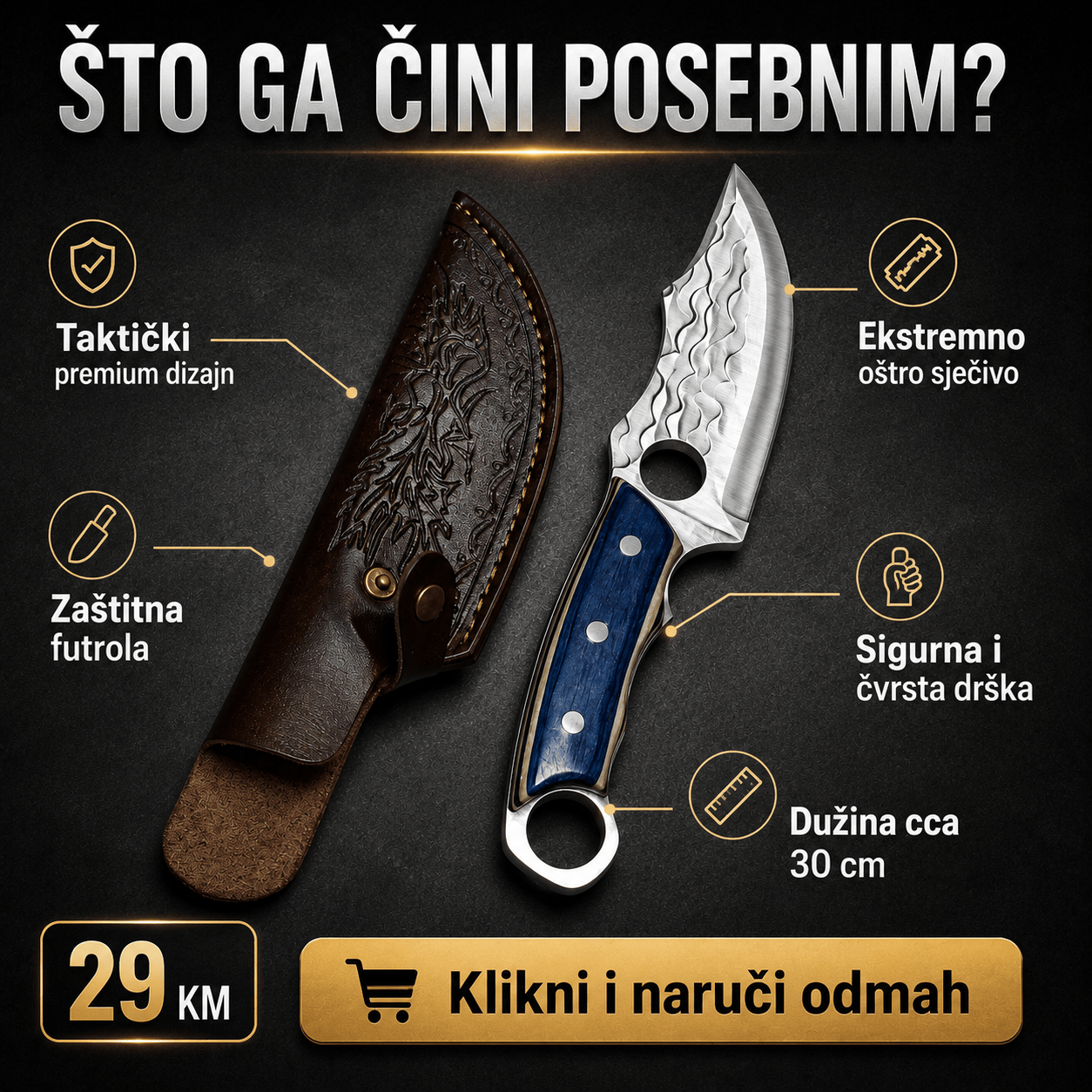 Premium Kuhinjski Nož (30 cm) – – – slika 6