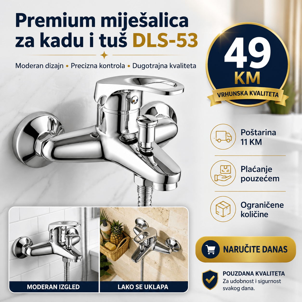 Premium Miješalica za Kadu i Tuš – – – slika 3