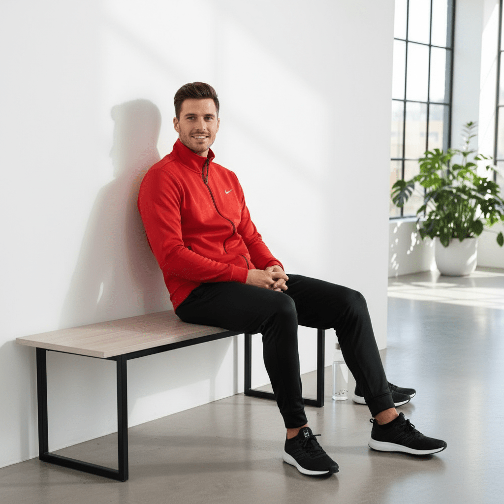 Premium Muška Sportska Trenerka – Sportska odjeća – S Crvena/Crna – slika 4