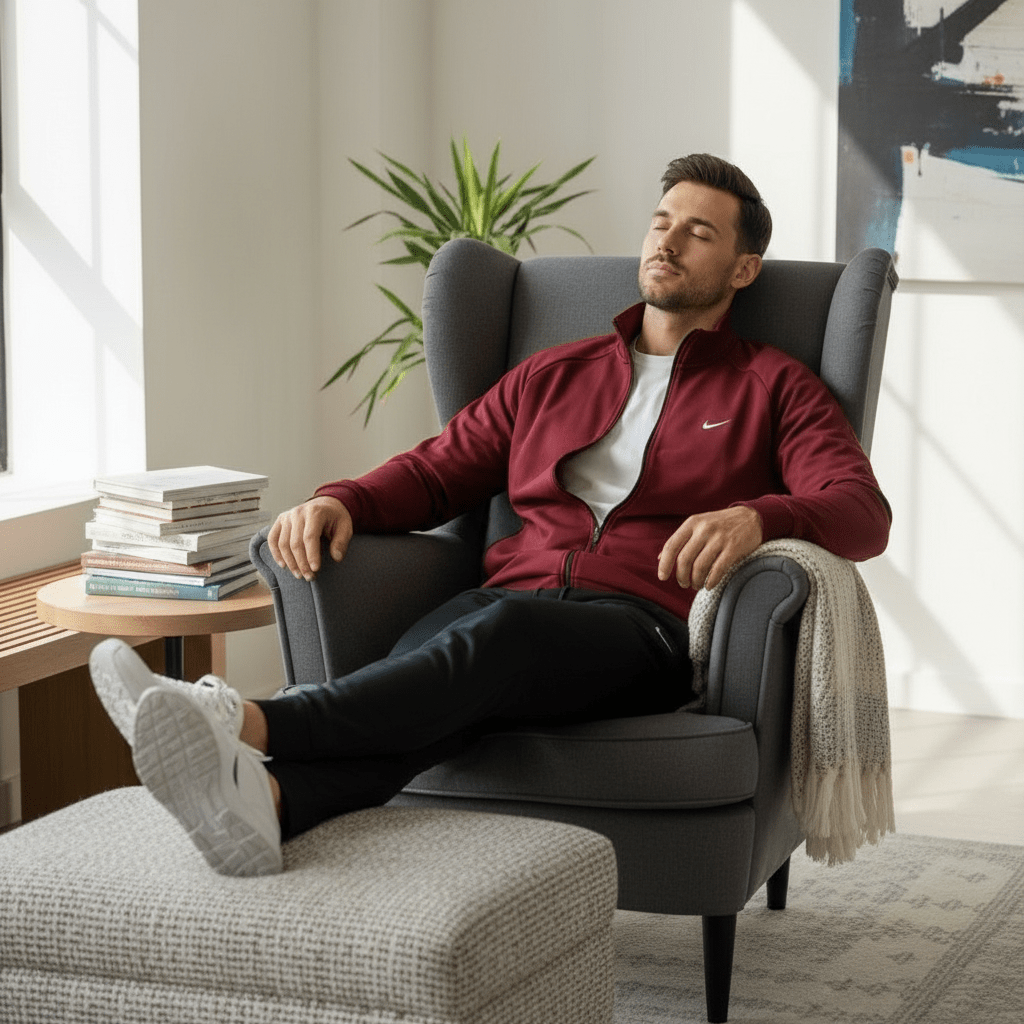 Premium Muška Trenerka – Muška sportska odjeća – S Bordo/Crna – slika 5