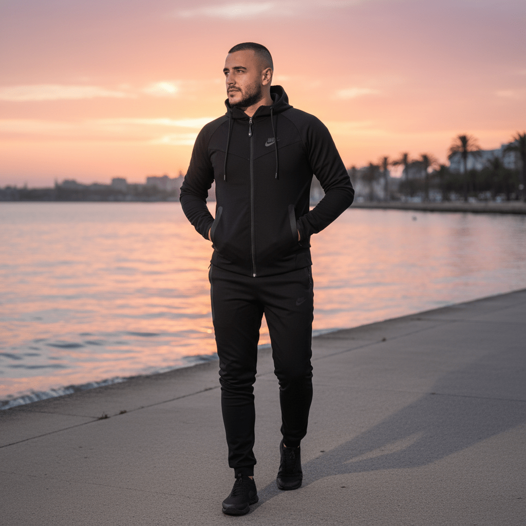 Premium Muška Trenerka Set – Muška Sportska Odjeća – M Crna – slika 5