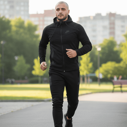 Premium Muška Trenerka Set – Muška Sportska Odjeća – M Crna – slika 1