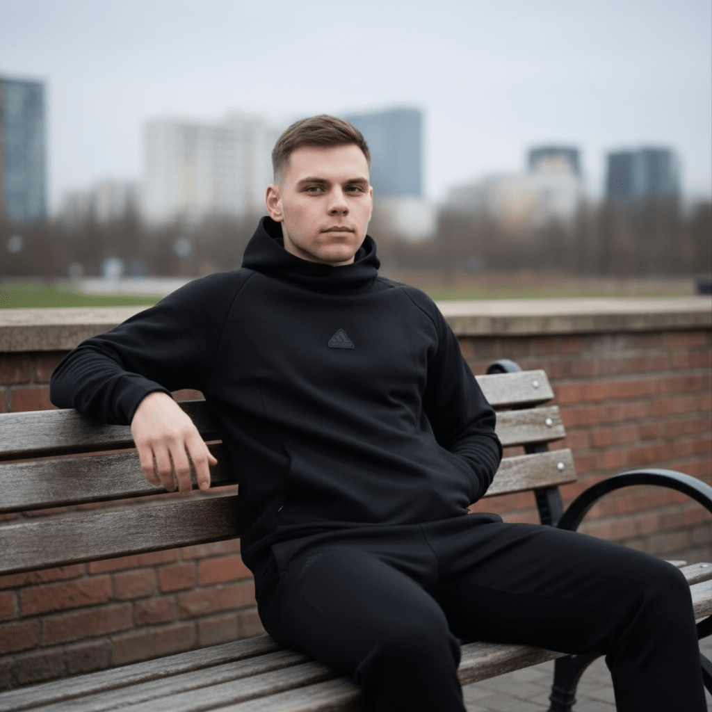 Premium Muška Trenirka – Muške trenirke – S Crna – slika 4