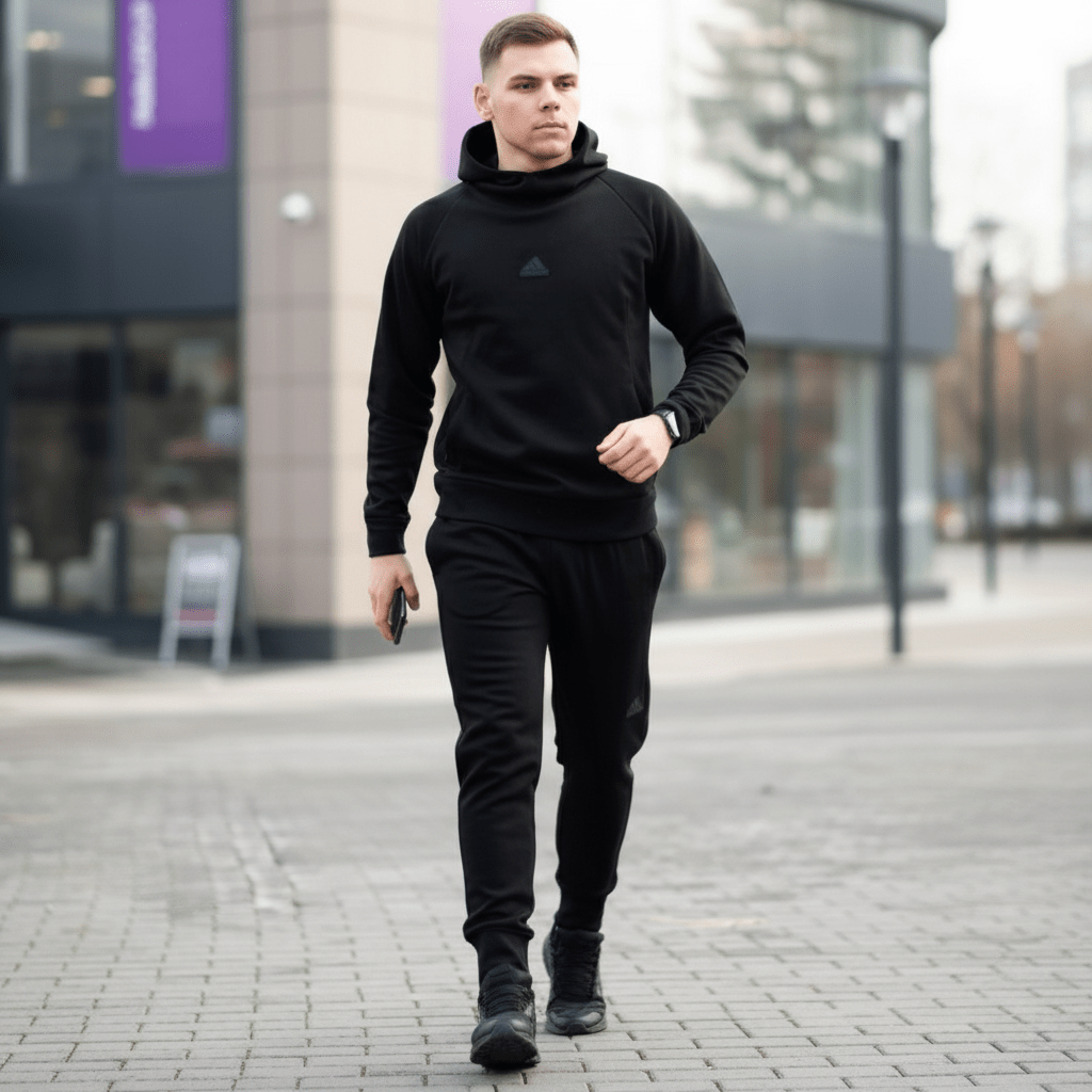 Premium Muška Trenirka – Muške trenirke – S Crna – slika 1