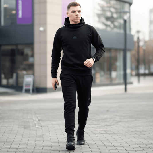 Premium Muška Trenirka – Muške trenirke – S Crna – slika 1