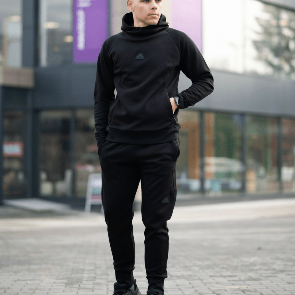 Premium Muška Trenirka – Muške trenirke – S Crna – slika 3