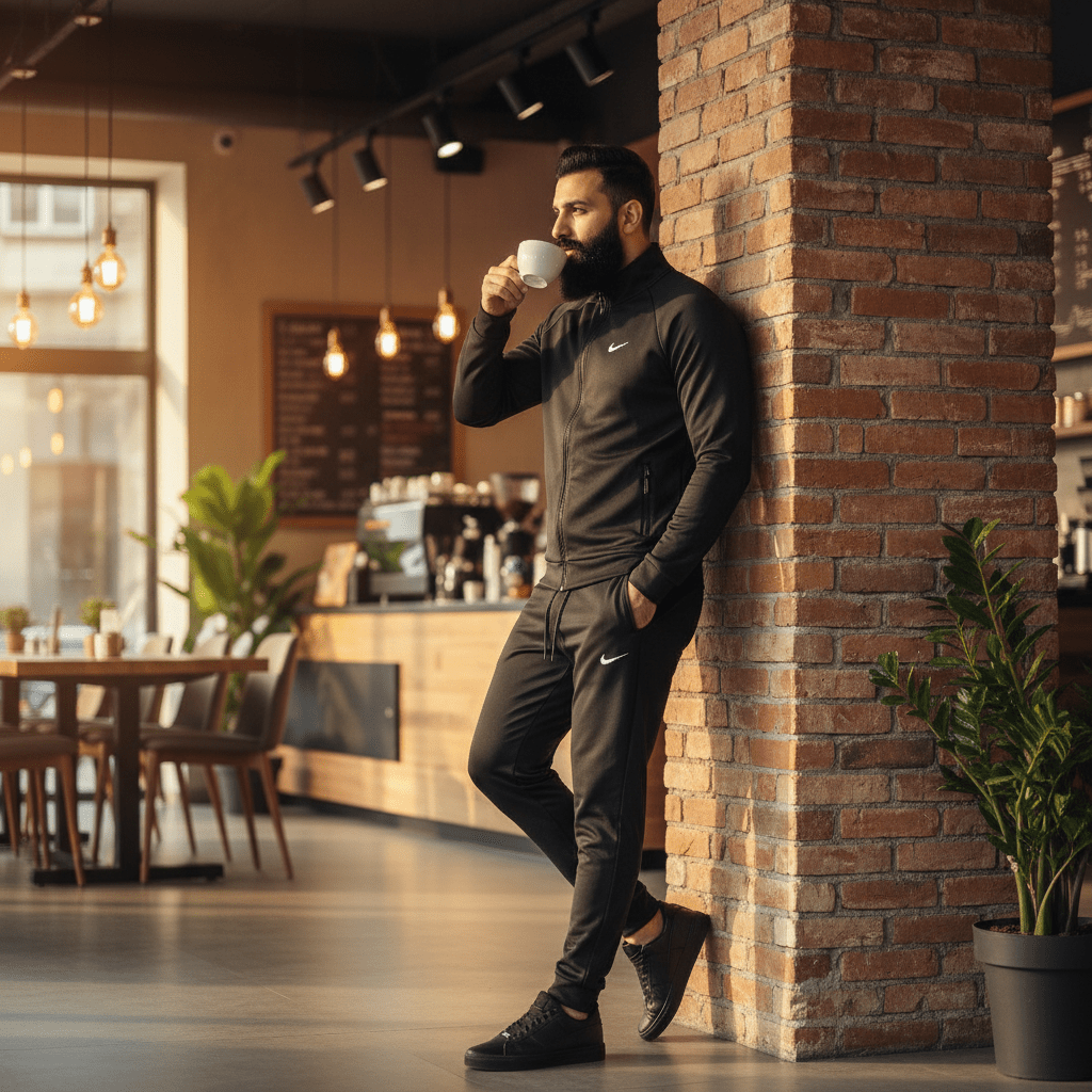 Premium Muški Sportska Trenerka – Muška odjeća – S Crna – slika 3