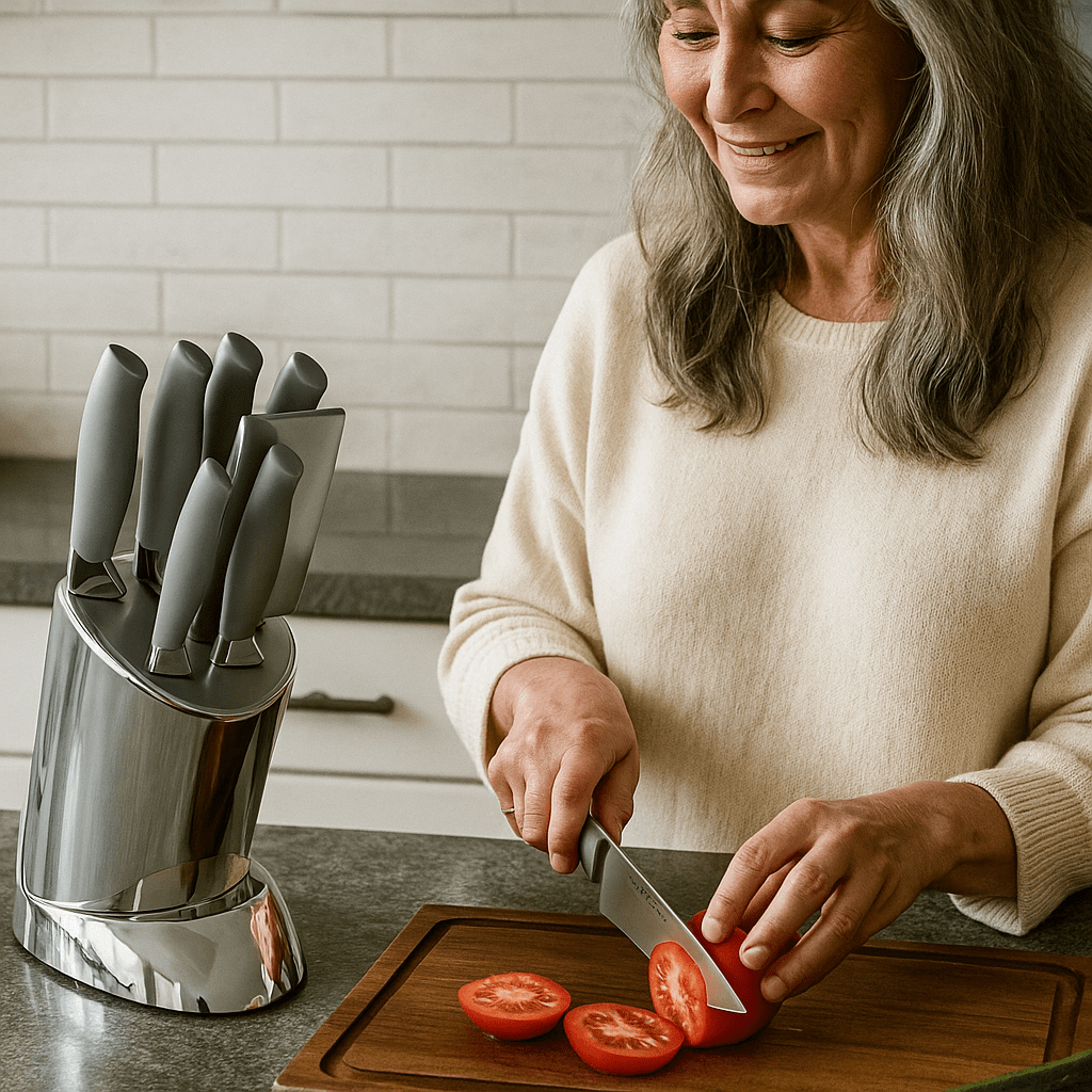 Premium Set Kuhinjskih Noževa s Postoljem - SAMO KLIKNI