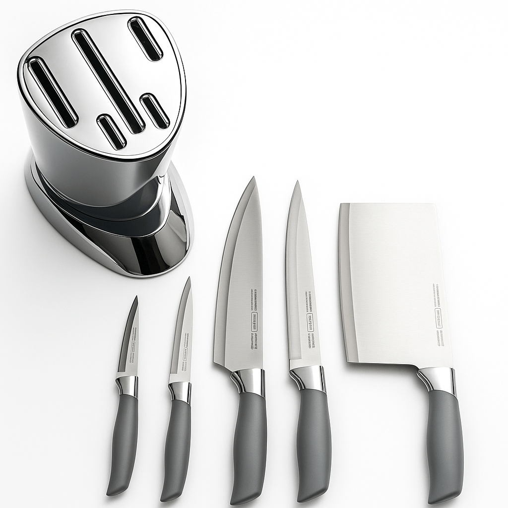 Premium Set Kuhinjskih Noževa s Postoljem - SAMO KLIKNI