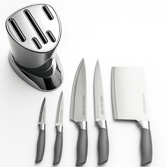 Premium Set Kuhinjskih Noževa s Postoljem - SAMO KLIKNI