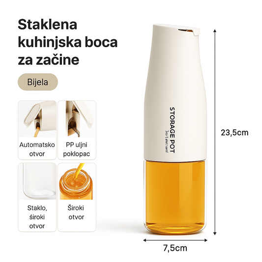 Premium Staklena Boca za Ulje i Začine - SAMO KLIKNI