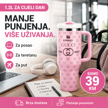Premium Termo Šalica 1200ML – – Roza – slika 3