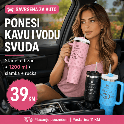 Premium Termo Šalica 1200ML – – Roza – slika 5