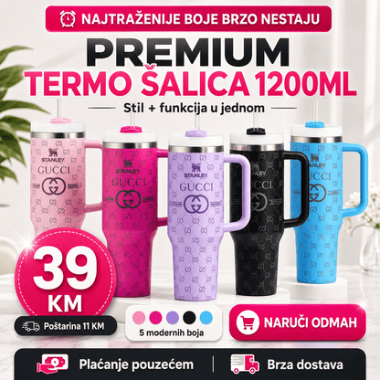 Premium Termo Šalica 1200ML – – Roza – slika 4